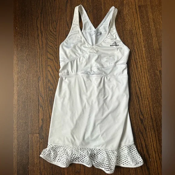 Adidas by Stella McCartney White Mesh Hem Dress - Picture 1 of 4